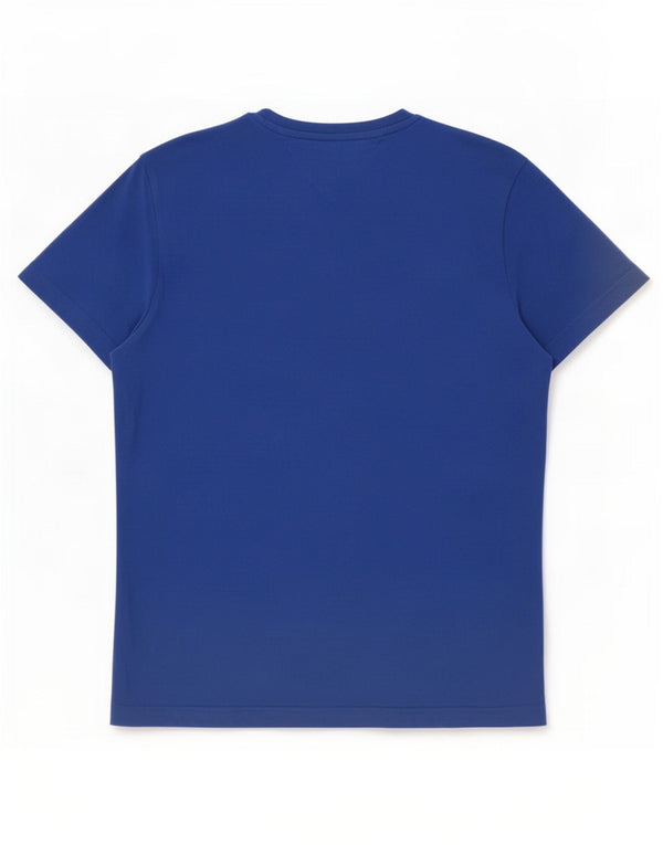 Camiseta masculina Tommy Hilfiger com estampa gráfica azul médio algodão