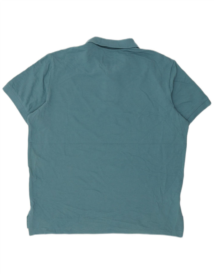 Eddie Bauer Mens Polo Shirt Large Blue Cotton