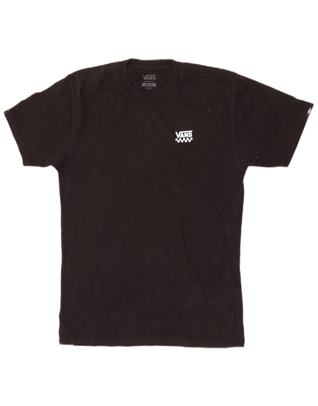 Camiseta Vans Classic Fit para hombre, talla mediana, algodón negro