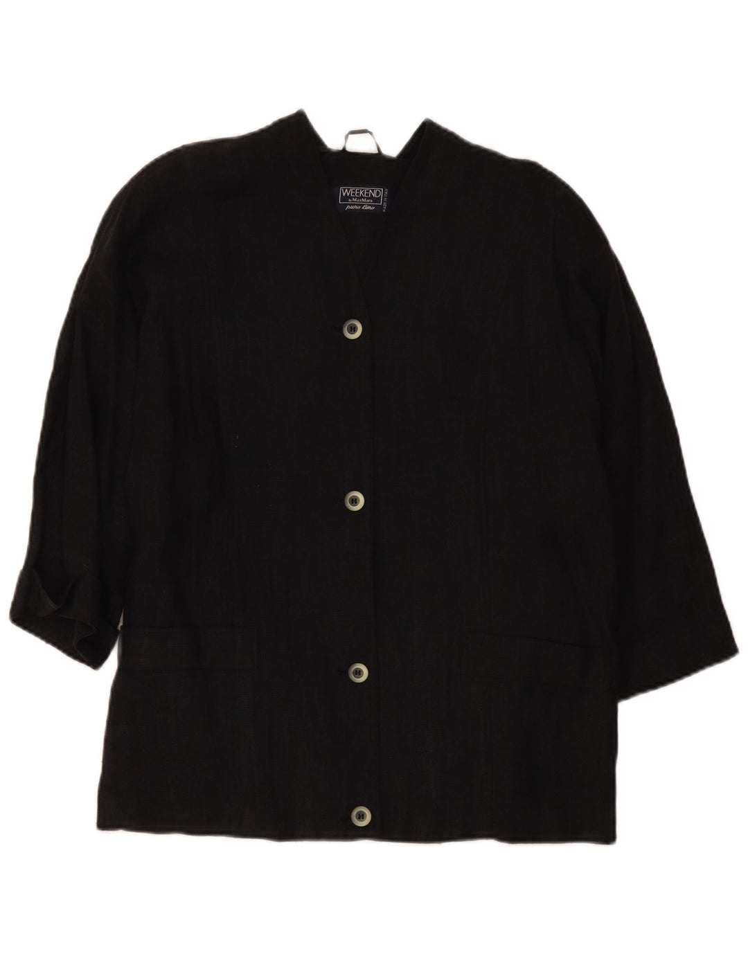 Max Mara Womens Weekend Oversized 4 Button Blazer Jacket UK 10 Small Black