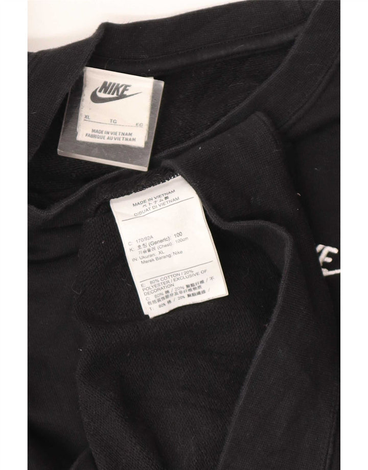 Nike Womens Oversized Sweatshirt Jumper UK 18 XL Black Cotton