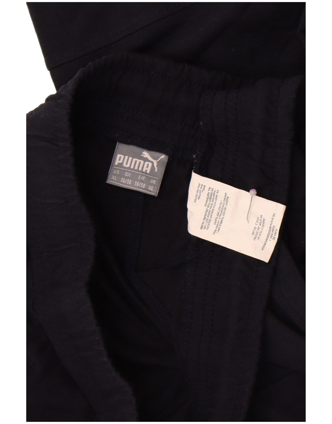 Puma Mens Graphic Tracksuit Trousers XL  Black Cotton