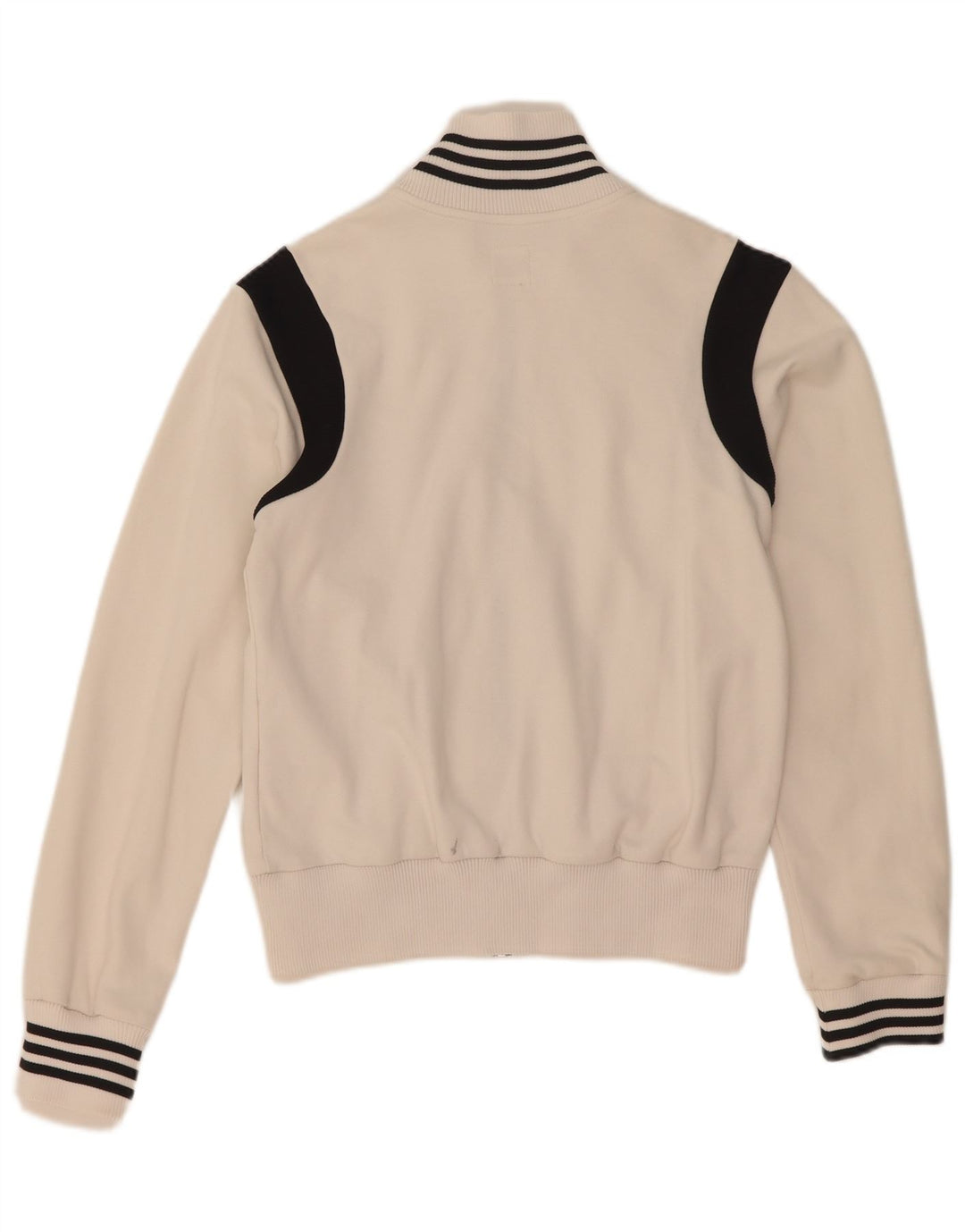 Adidas Womens Graphic Tracksuit Top Jacket UK 10 Small White Colourblock