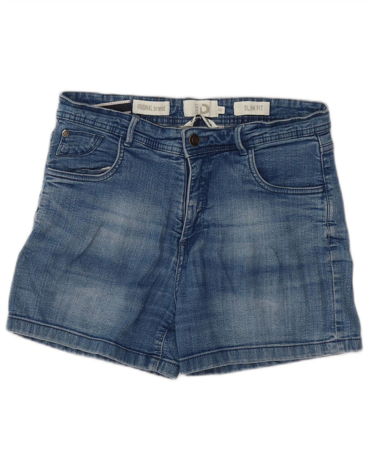 Dack's Womens Slim Fit Denim Shorts IT 46 Large W30 Blue Cotton