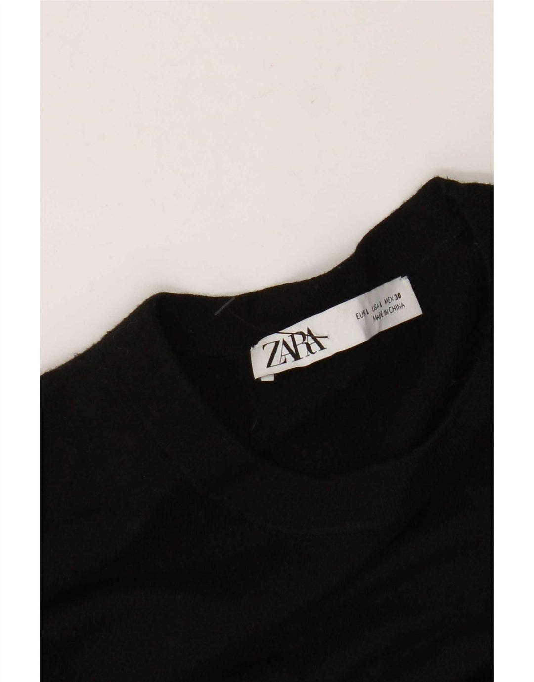 Zara dame sweater med rund hals DK 16 Stor sort