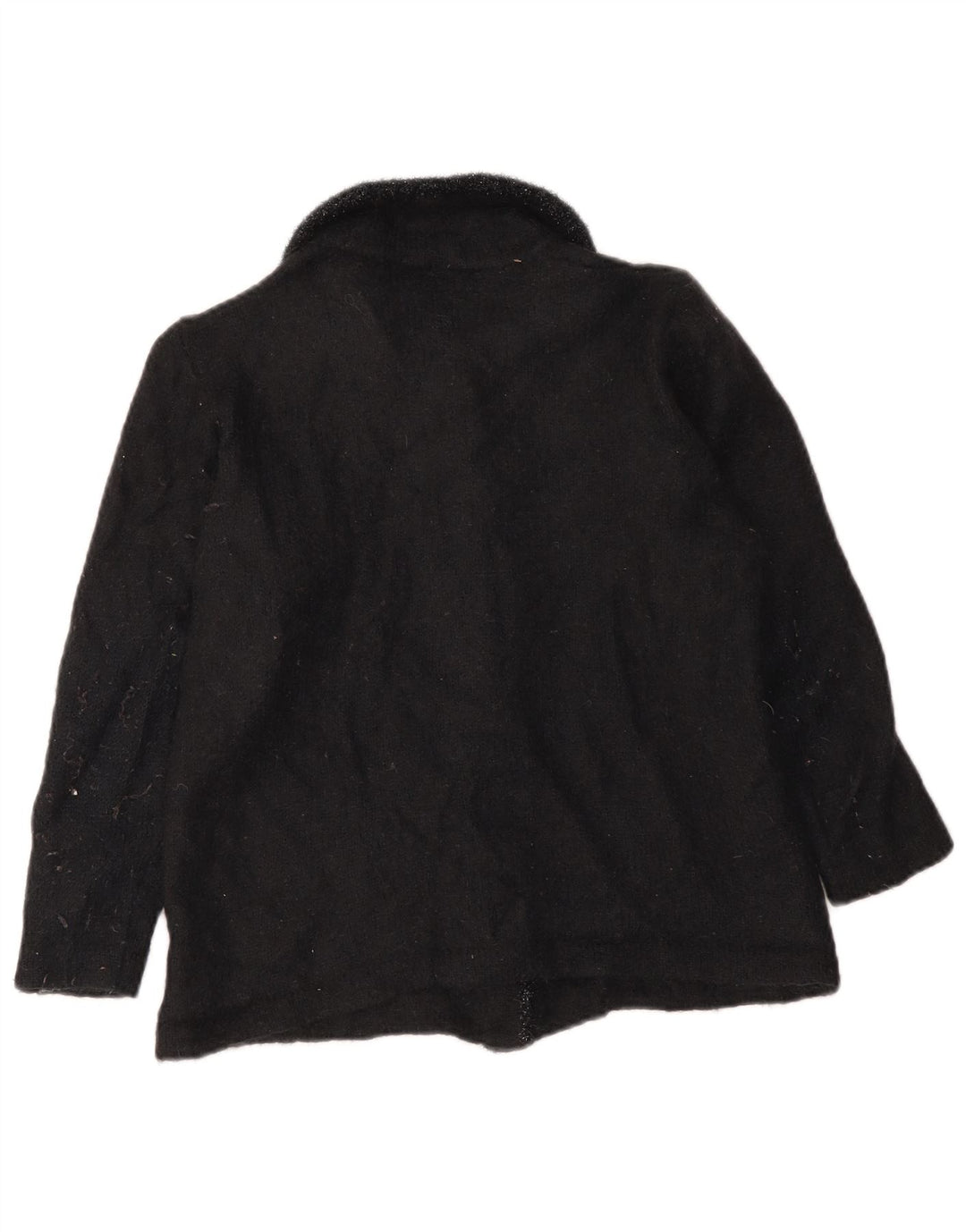La Perla Womens Cardigan Sweater UK 12 Medium Black Mohair