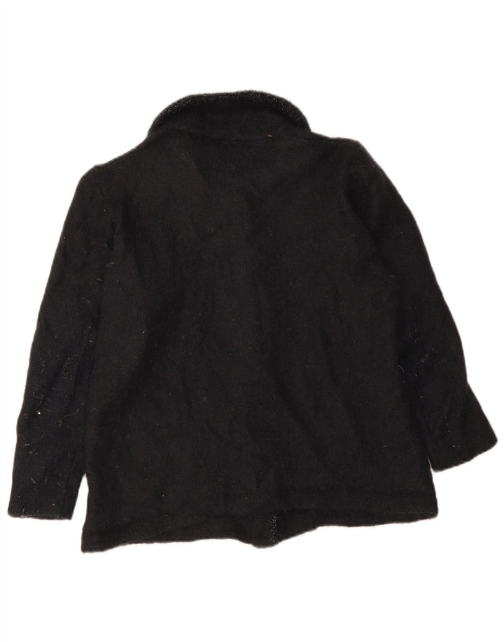 La Perla Womens Cardigan Sweater UK 12 Medium Black Mohair