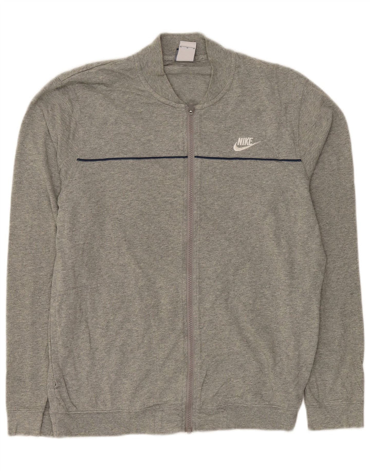 Giacca da tuta da uomo NIKE in cotone grigio medio