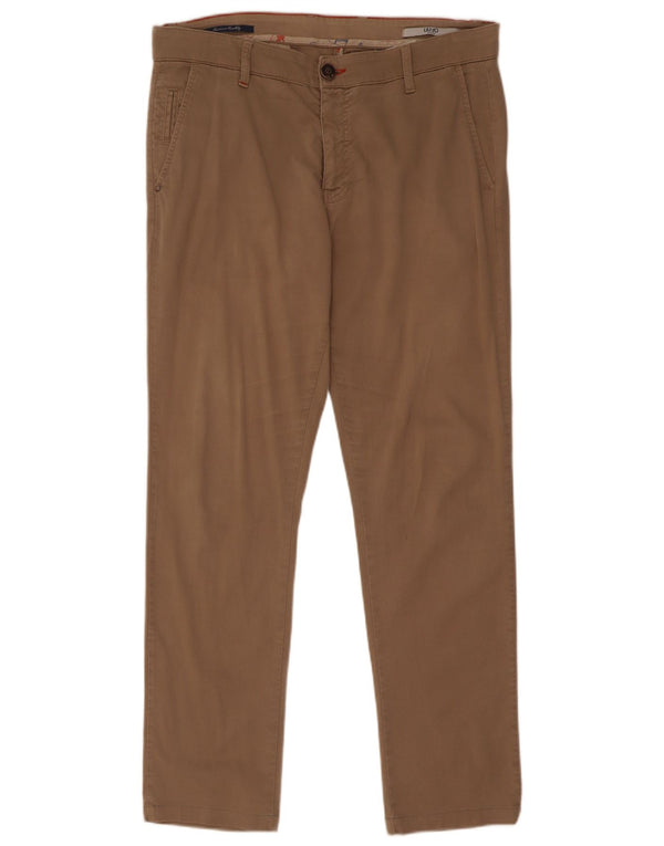 Liu Jo Mens Slim Chino Trousers IT 48 Medium W34 L30 Beige Cotton