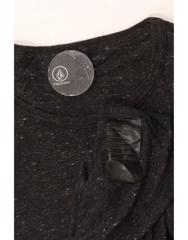Volcom Mens T-Shirt Top Large Black Striped Cotton