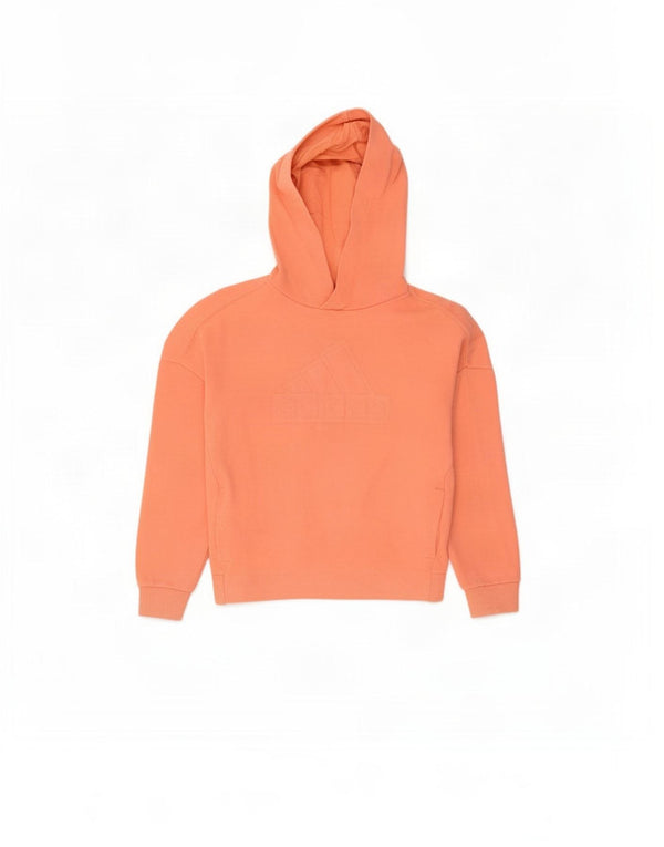 Felpa con cappuccio grafica per ragazze Adidas 7-8 anni in cotone rosa