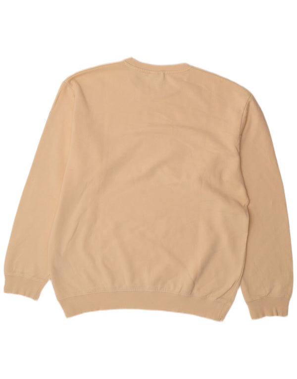 Napapijri Herre Grafisk Regular Fit Sweatshirt Jumper XL Beige Bomuld
