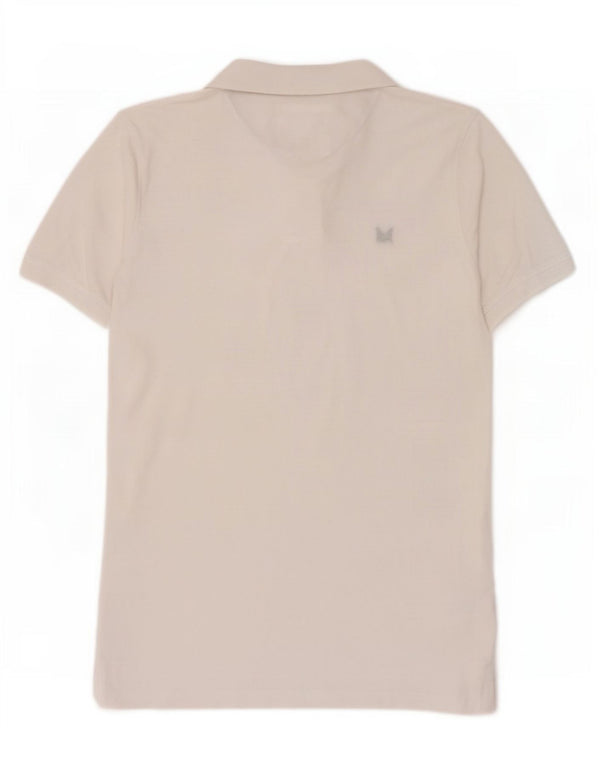 Crew Clothing Mens Polo Shirt Medium White Cotton