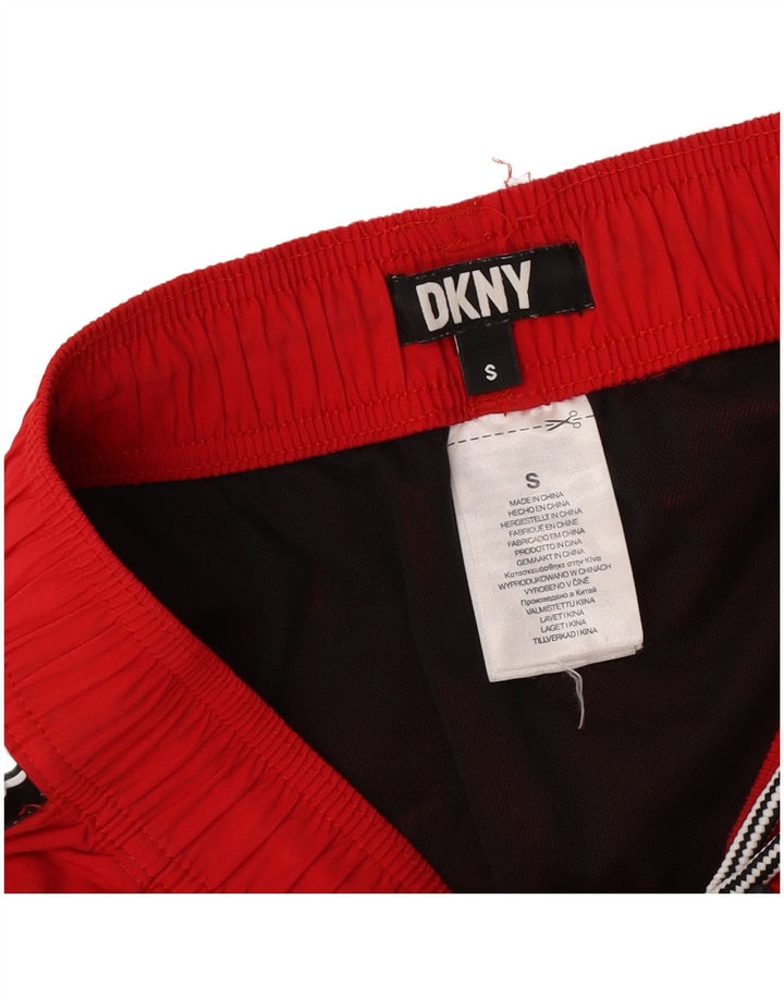 Męskie spodenki kąpielowe Dkny z grafiką, małe, czerwone, poliamidowe