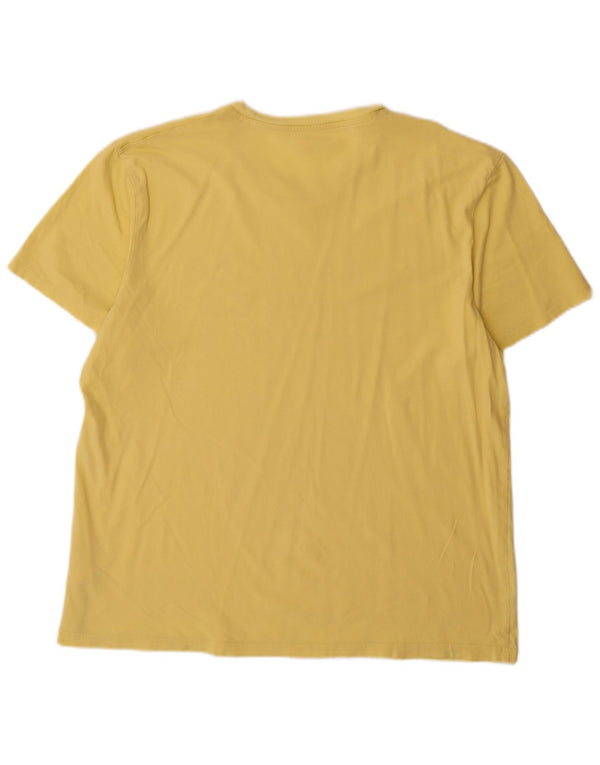 Wrangler Mens Graphic T-Shirt Top Large Yellow Cotton