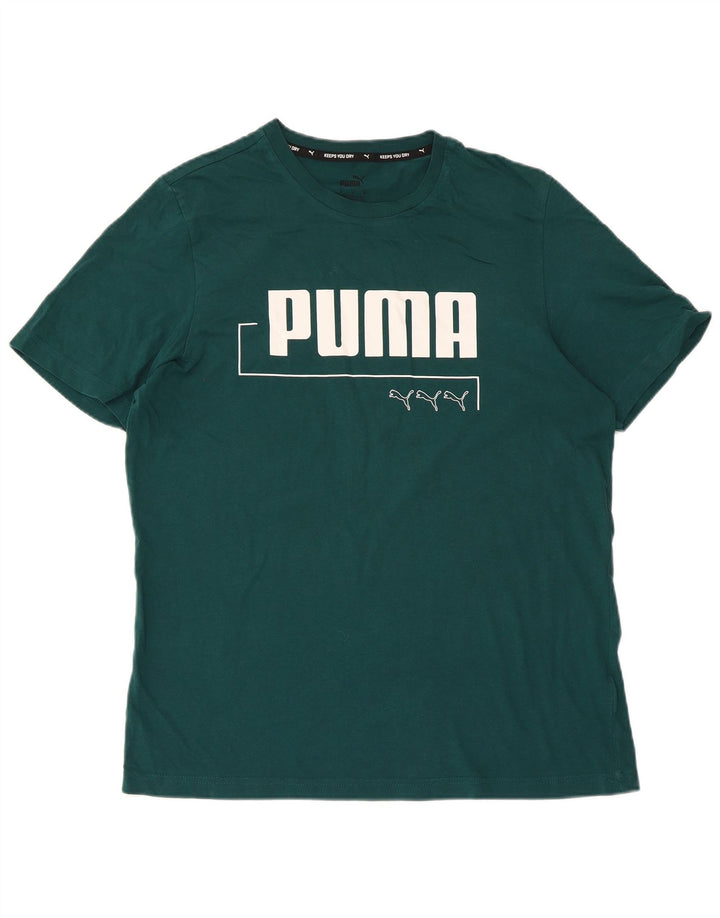 Maglietta grafica da uomo Puma Verde medio