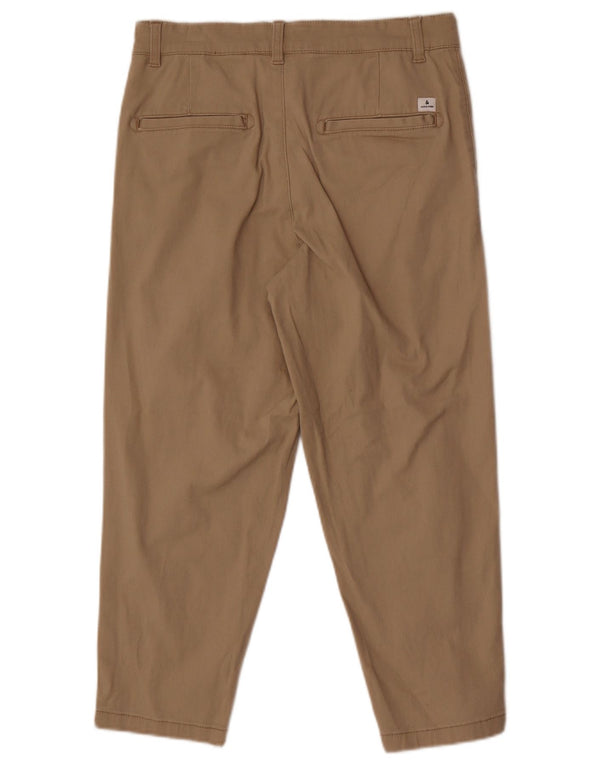 Jack & Jones Mens Tapered Cropped Pantalones W30 L24 Algodón Beige
