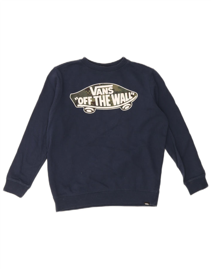 Vans Drenge Grafisk Sweatshirt Jumper 7-8 år Lille marineblå bomuld