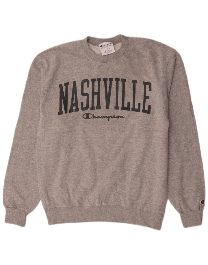 Pulover pentru bărbați Champion Nashville Graphic Pulover Medium Gri Pete