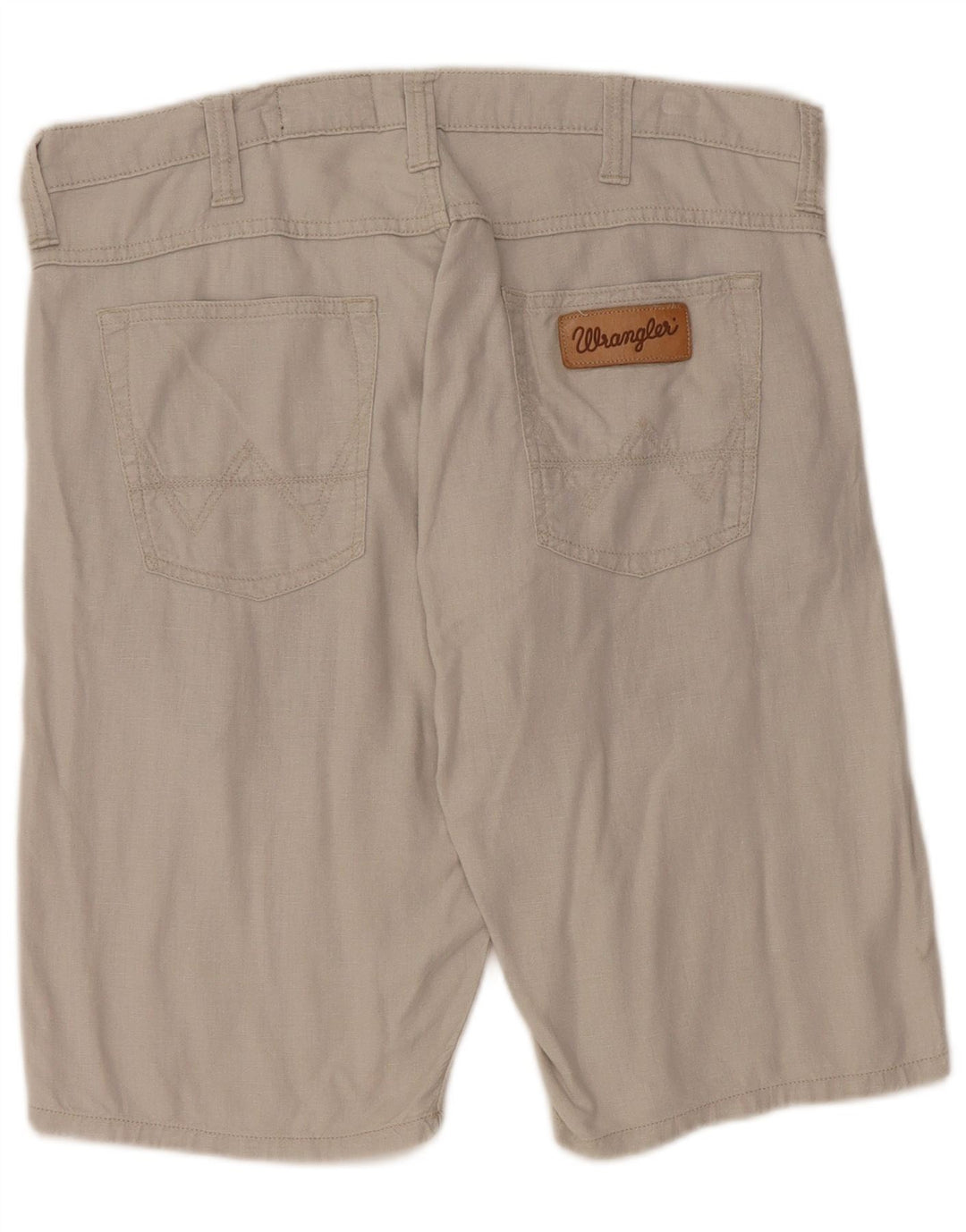 WRANGLER Mens Colton Chino Shorts W34 Large Grey Linen