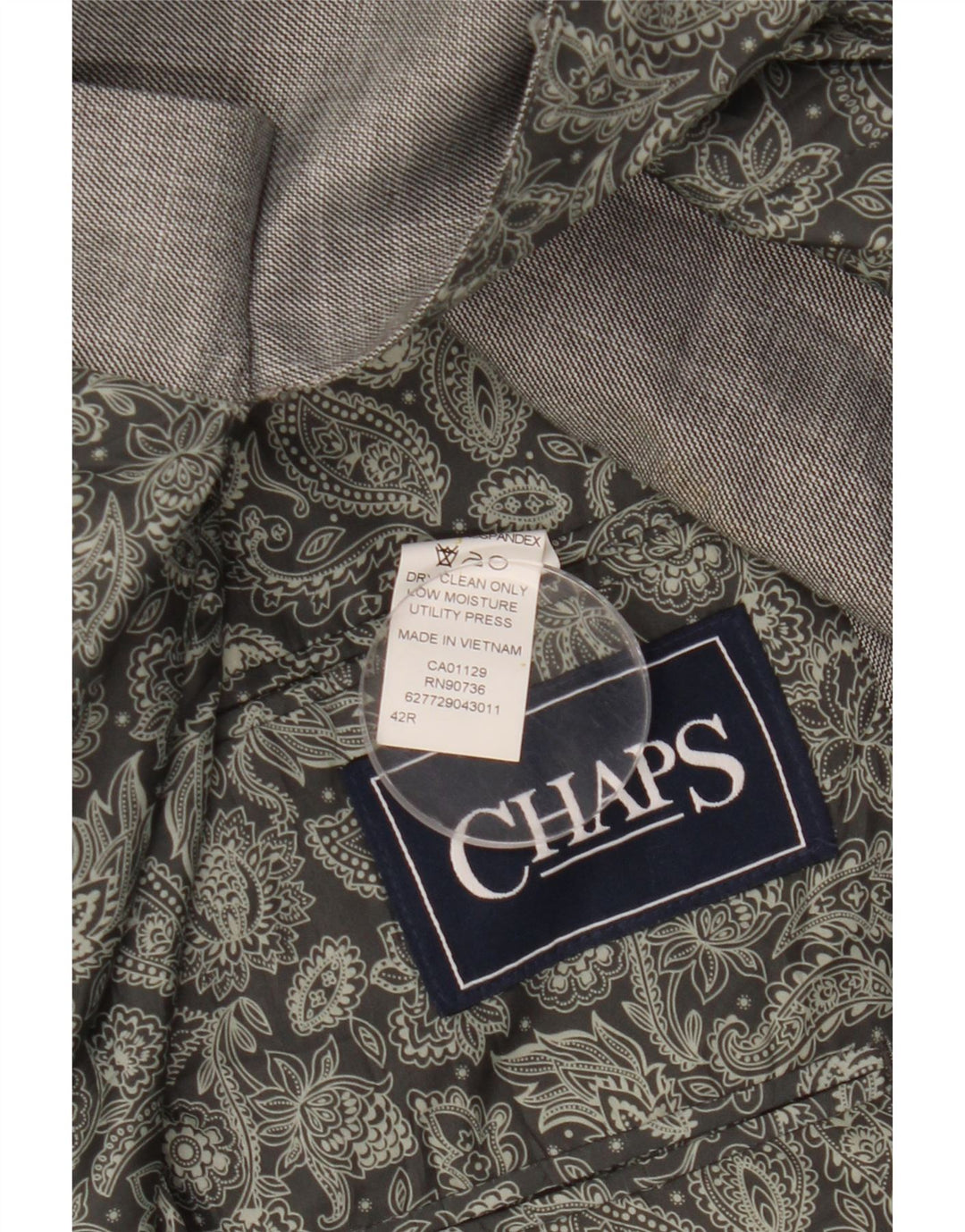 Jachetă Blazer pentru bărbați Chaps cu 2 nasturi UK 40, mare, gri, poliester chevron