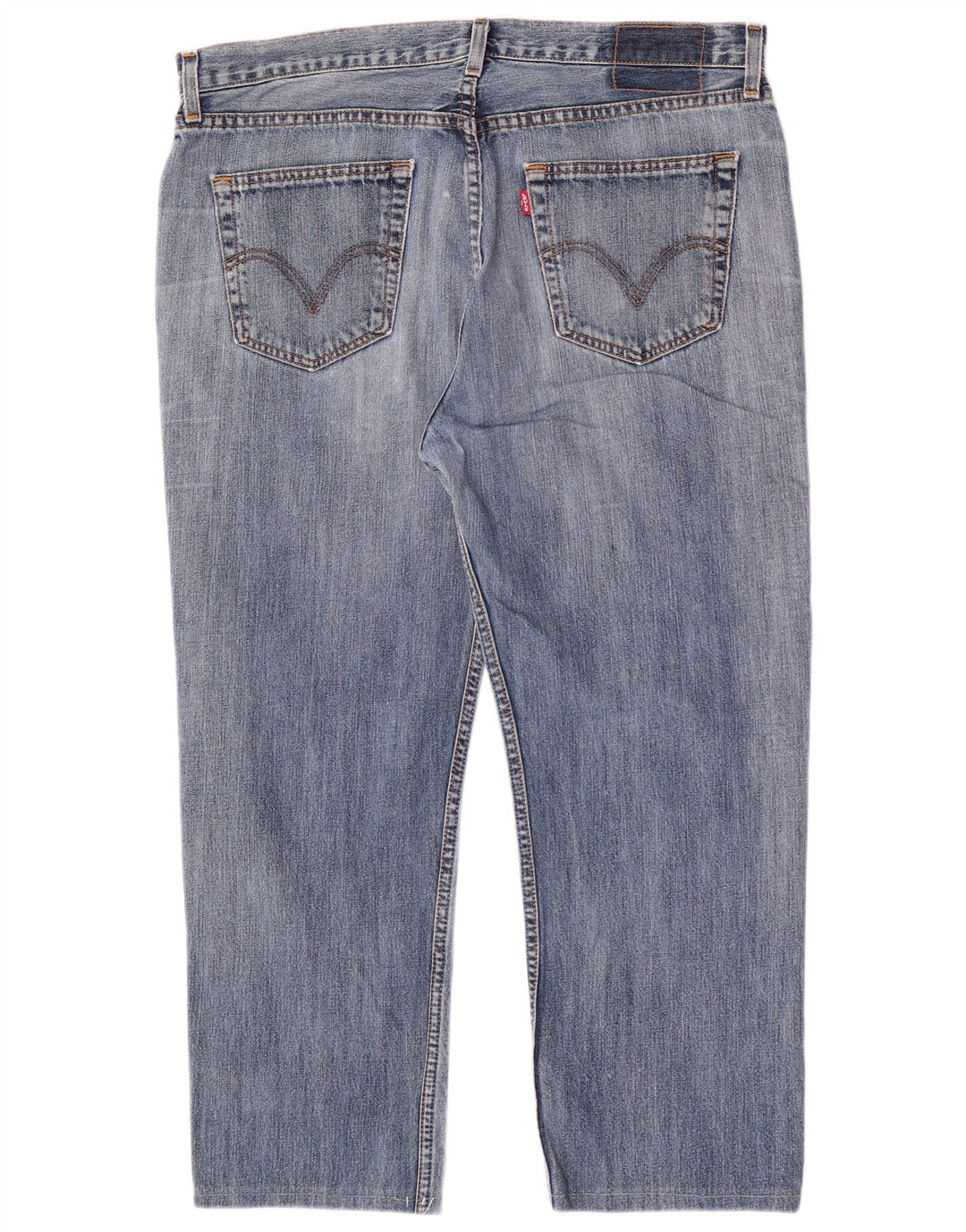 Levi's herre cropped straight jeans W38 L26 blå bomuld