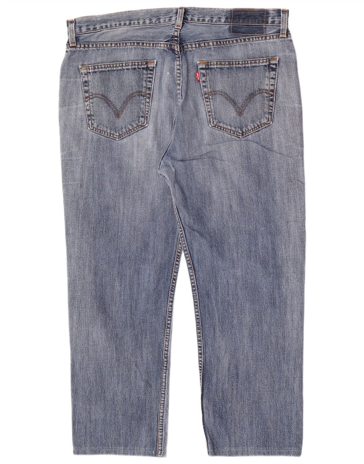 Levi's herre cropped straight jeans W38 L26 blå bomuld