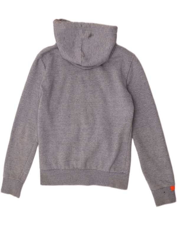 Superdry Mens Zip Hoodie Sweater Small Grey Cotton