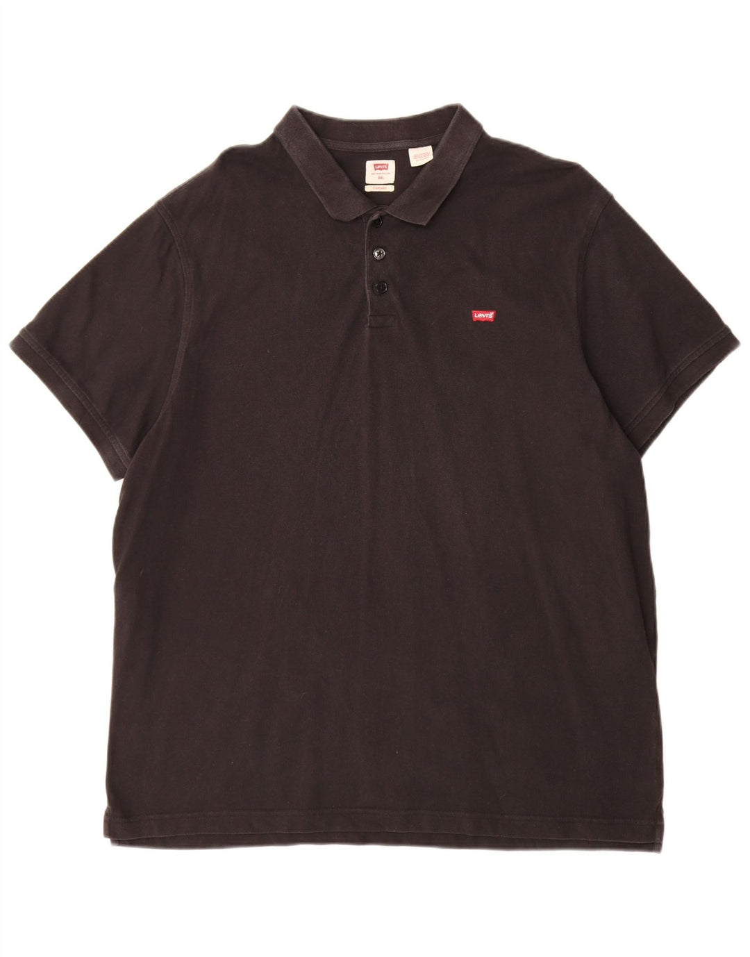 Levi's Mens Standard Polo Shirt 2XL Black Cotton