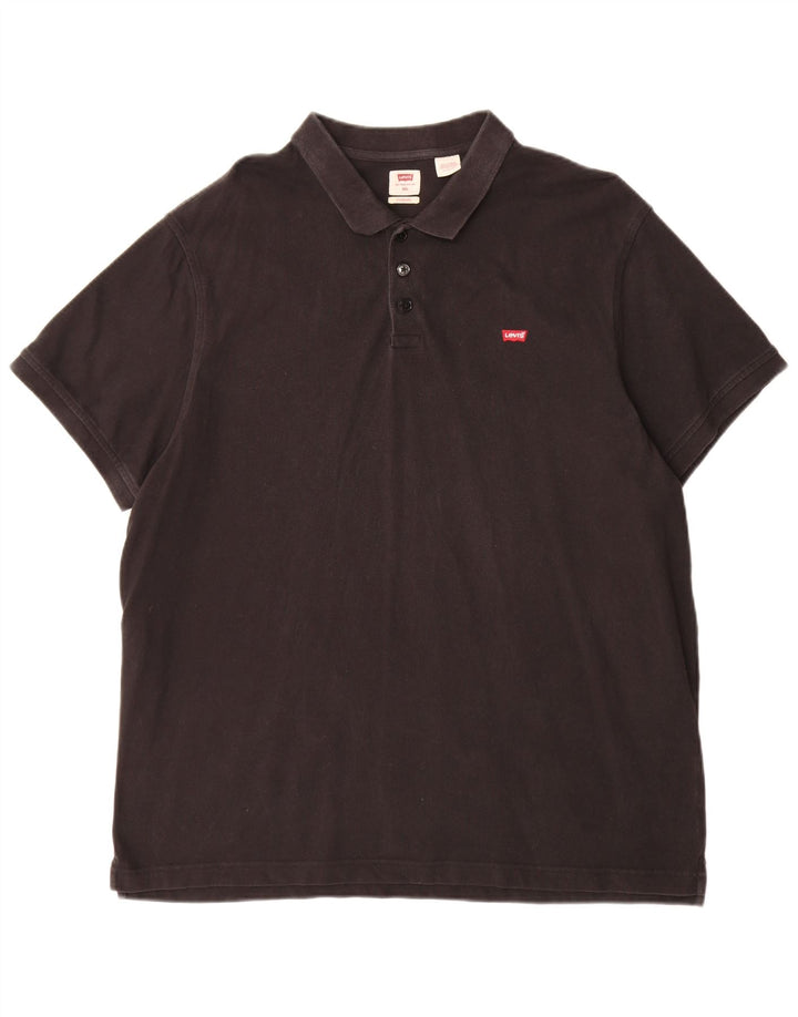 Levi's Mens Standard Polo Shirt 2XL Black Cotton