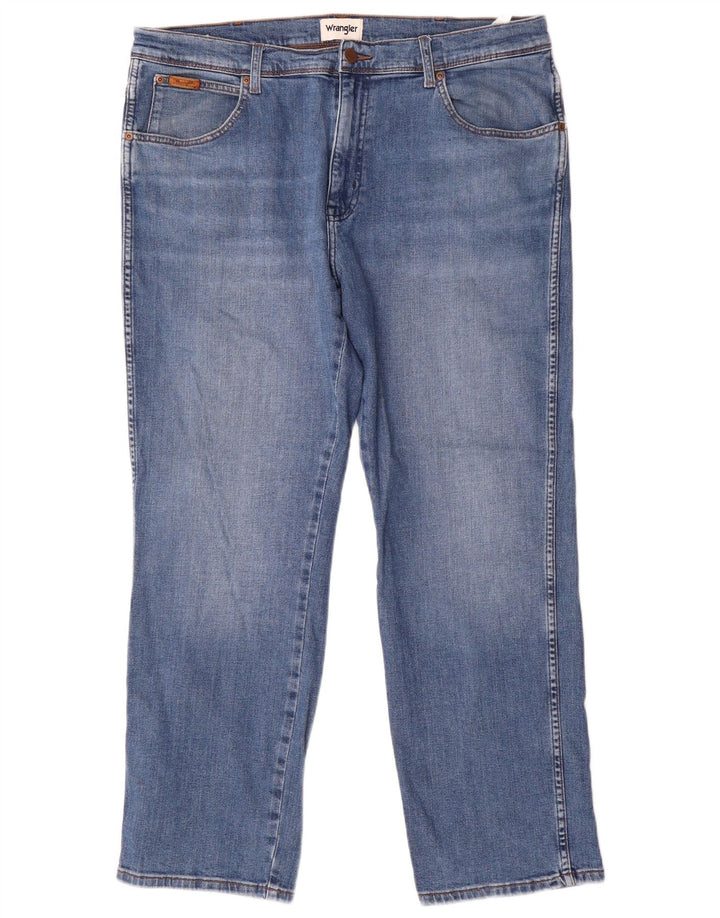 Wrangler Mens Texas Straight Jeans W38 L30 Blue Cotton