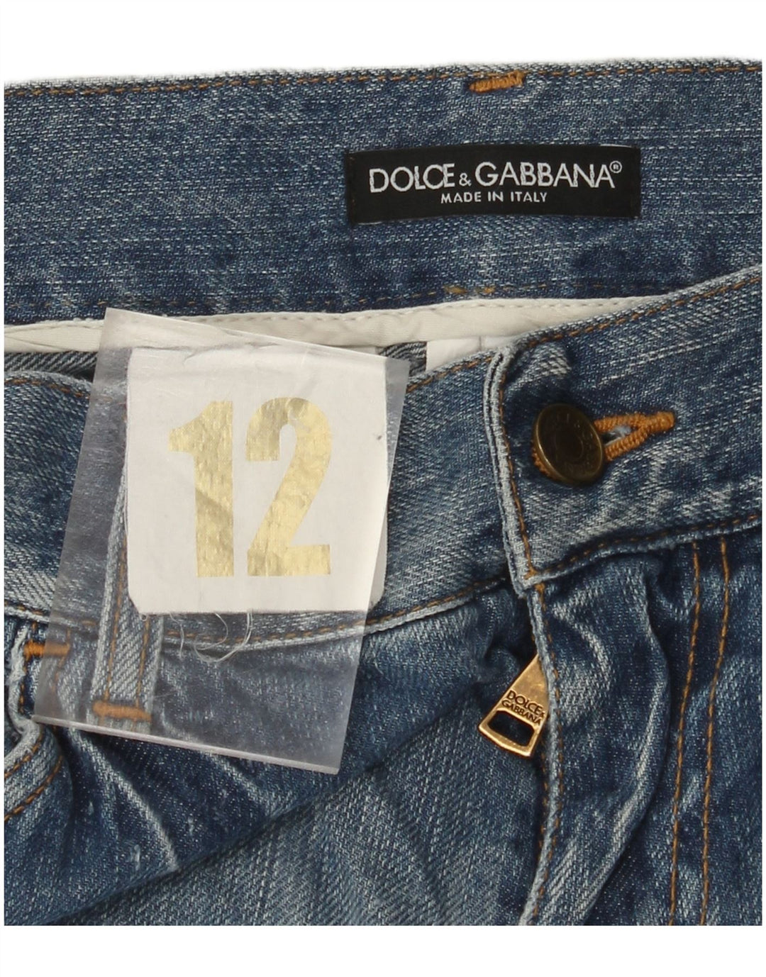 DOLCE & GABBANA Lige jeans til kvinder UK 12 Medium W30 L28 Blå