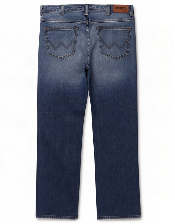 Wrangler Mens Roxboro Straight Jeans W36 L32 Azul Algodão