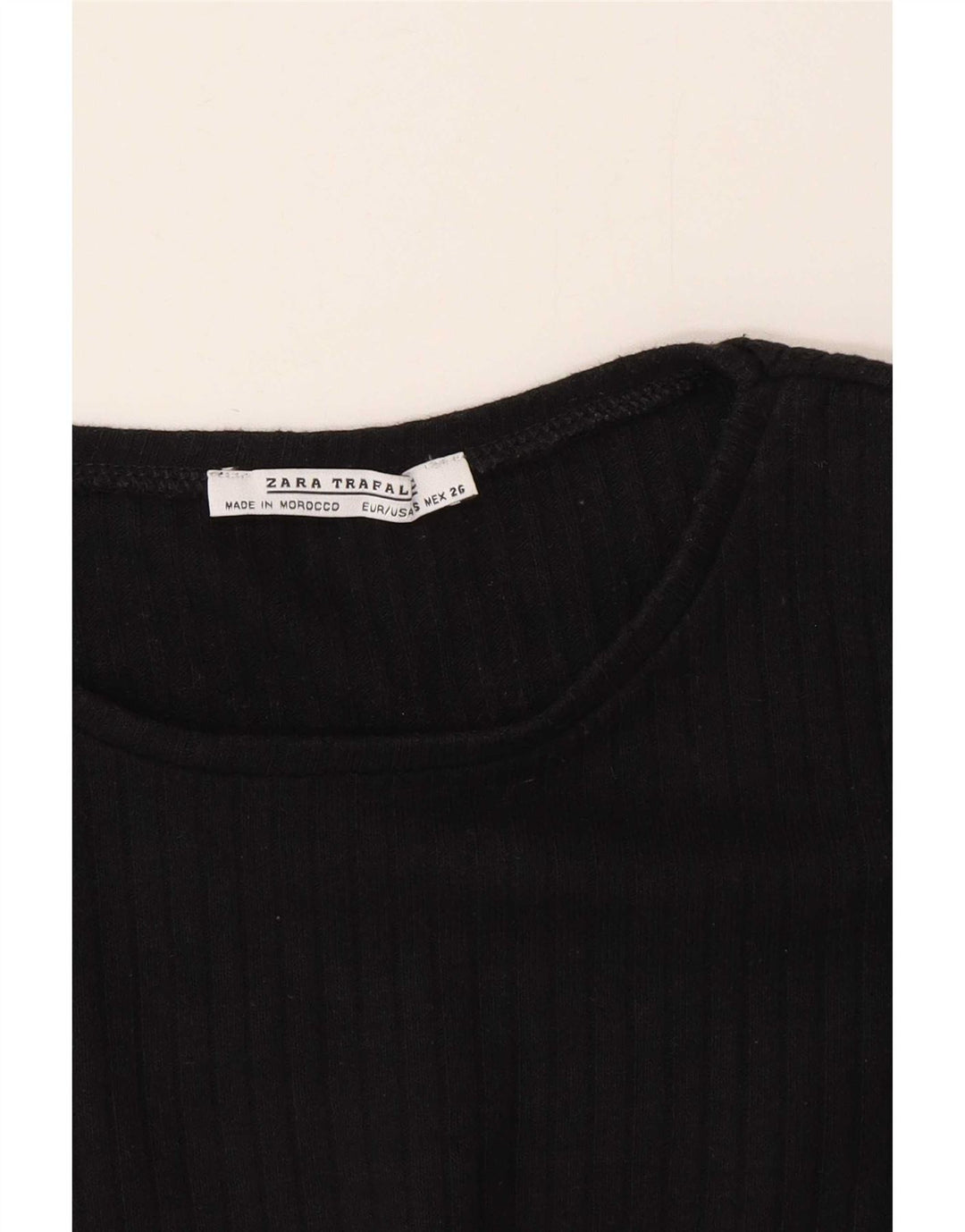 Zara Womens Trafaluc Top Long Sleeve UK 10 Small Black