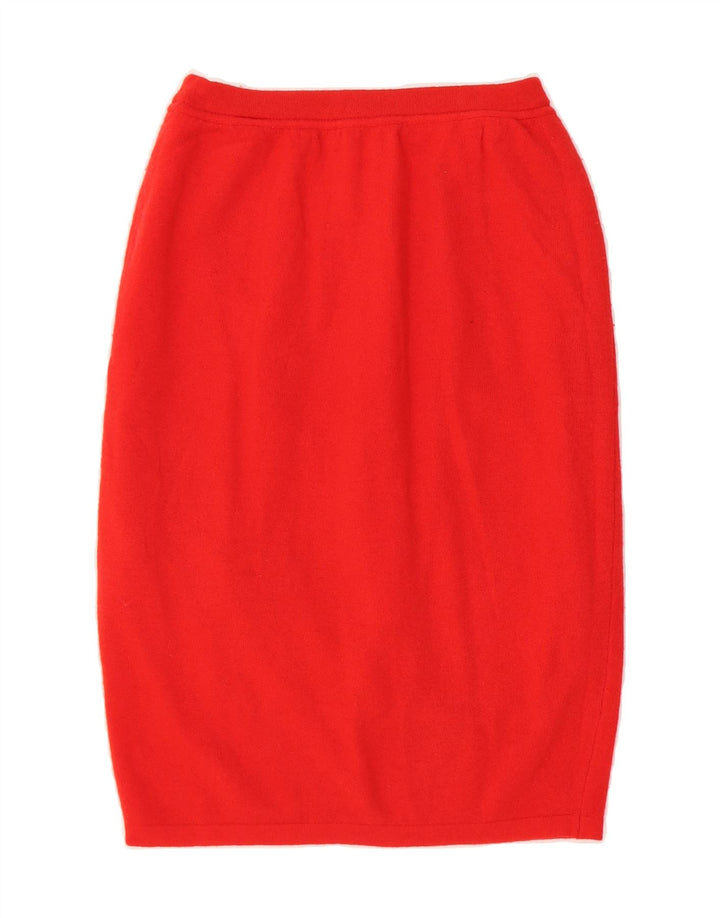 BENETTON Womens Pencil Skirt IT 44 Medium W28  Red Wool Vintage Benetton and Second-Hand Benetton from Messina Hembry 
