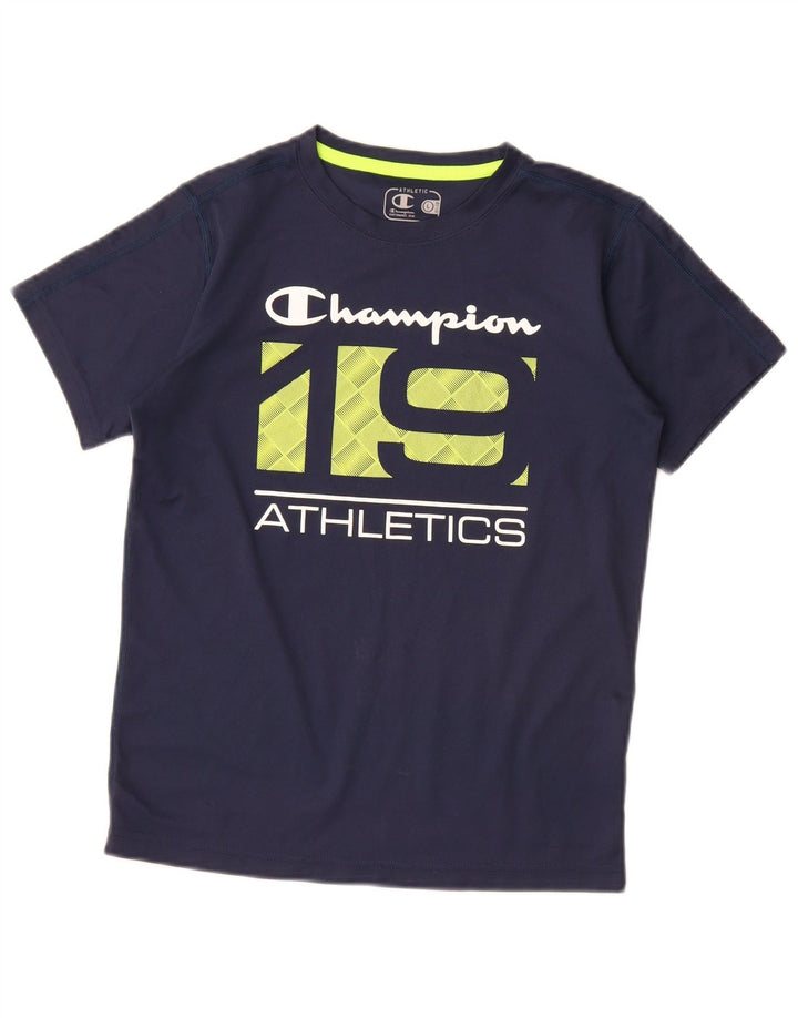 Champion Boys Grafisk T-Shirt Top 11-12 år Stor marineblå polyester