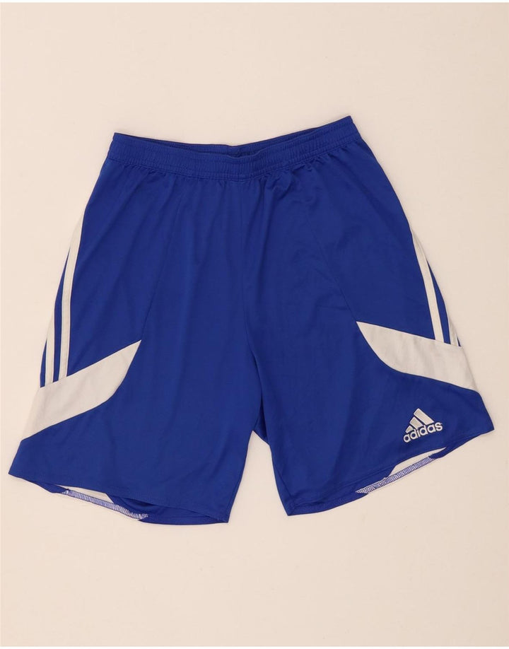 Adidas Mens Climalite Sport Shorts Small  Blue Colourblock Polyester