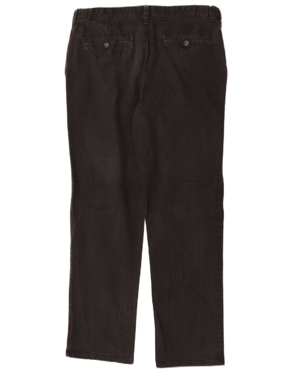 Marks & Spencer Ανδρικό παντελόνι Chino με κανονική εφαρμογή W36 L30 μαύρο βαμβακερό