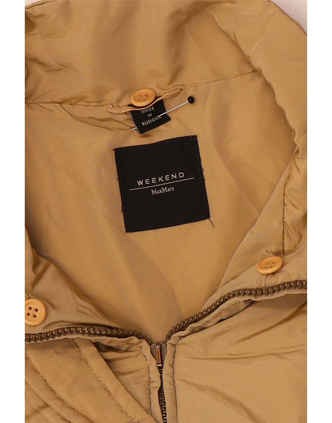 Max Mara Damen Weekend Wattierte Jacke UK 12 Medium Beige