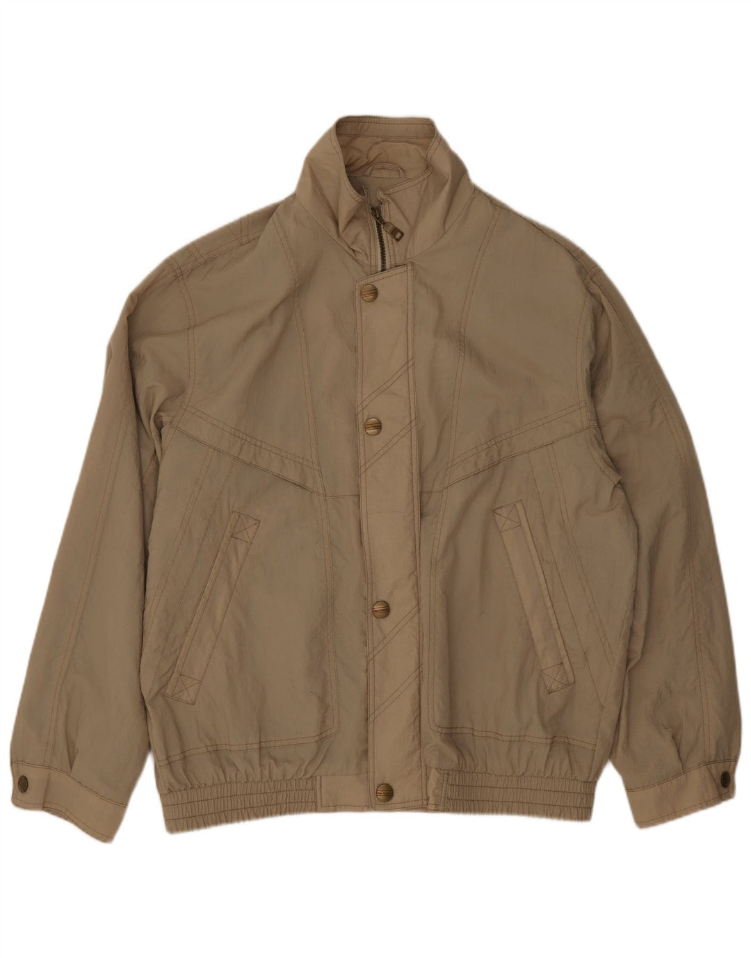 Męska kurtka bomberka Vintage UK 42 XL Beżowy poliester