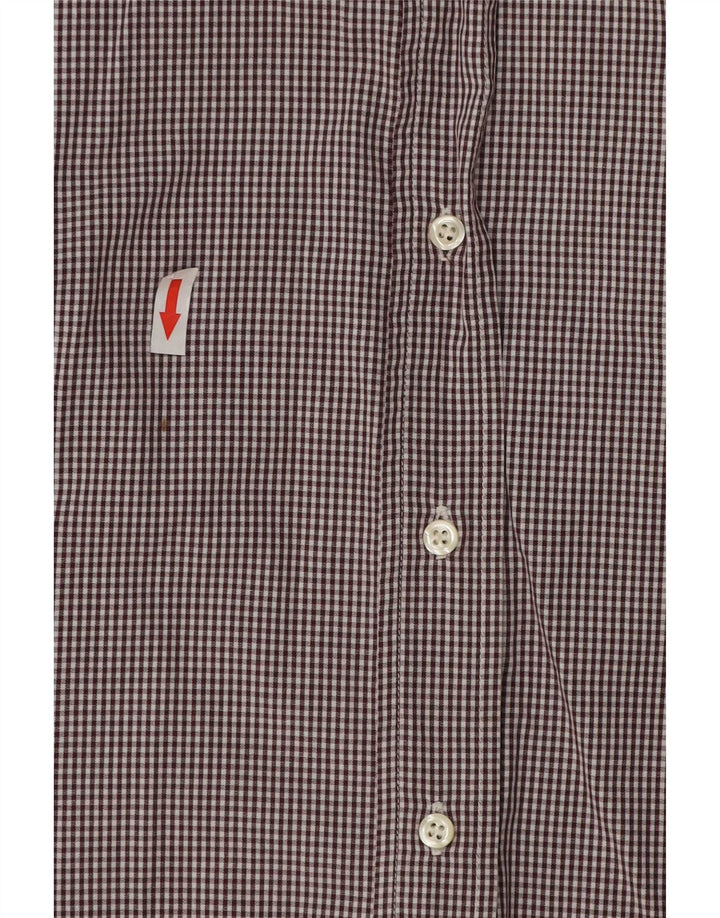 Benetton Damen-Hemd UK 16 Large Brown Gingham
