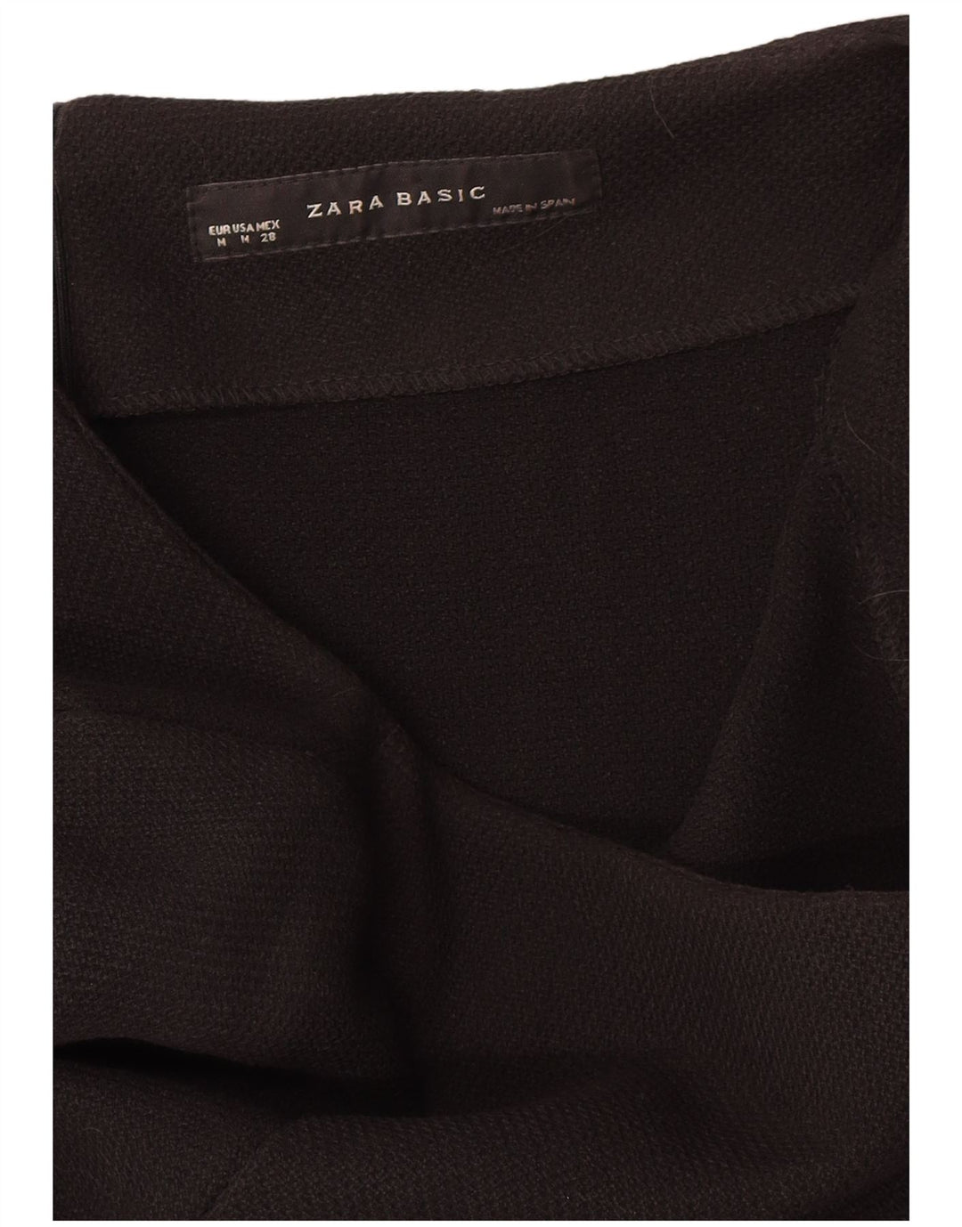 Zara Womens 3/4 Sleeve Shift Dress UK 12 Medium Black