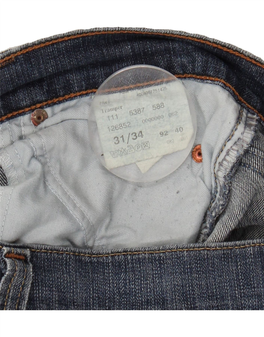 MUSTANG Womens Straight Jeans W31 L34 Navy Blue Cotton Vintage Mustang and Second-Hand Mustang from Messina Hembry 