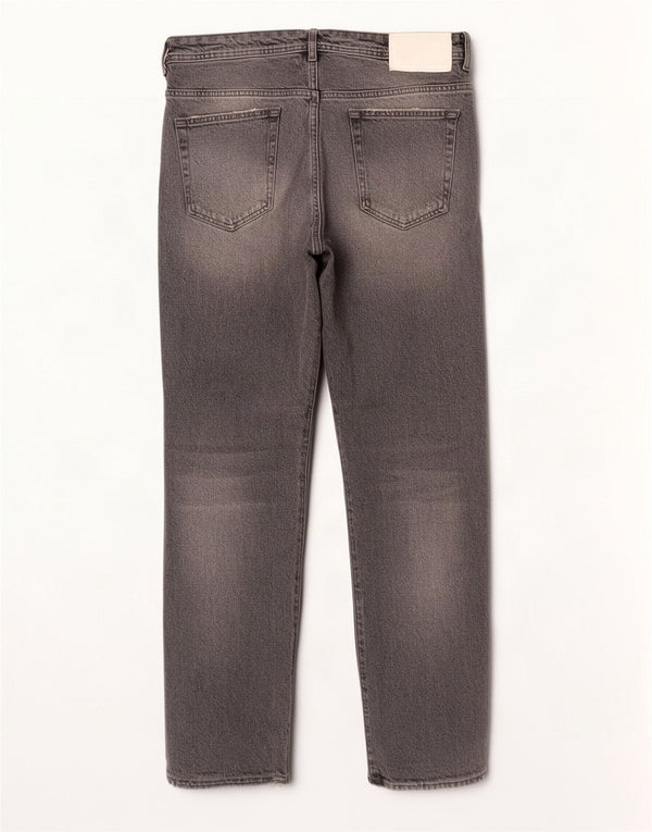 Zara Mens Distressed Straight Jeans EU 44 Large W34 L29 Grey Cotton