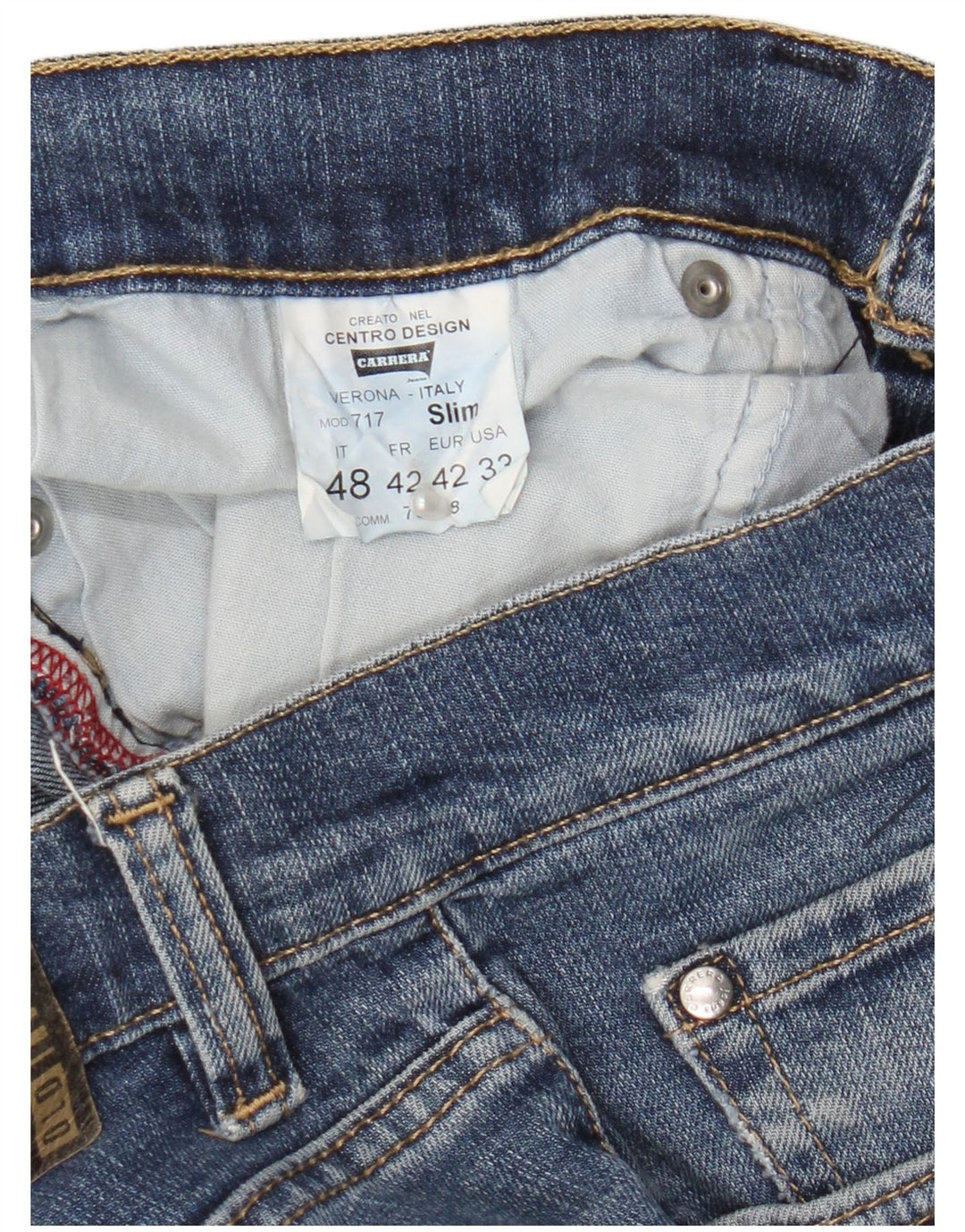 Carrera Mens 717 Slim Jeans IT 48 Medium W33 L31 Blue Cotton