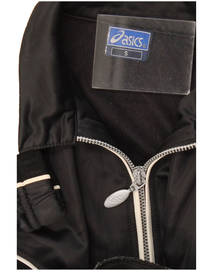 Asics Womens Tracksuit Top Jacket UK 10 Small Black