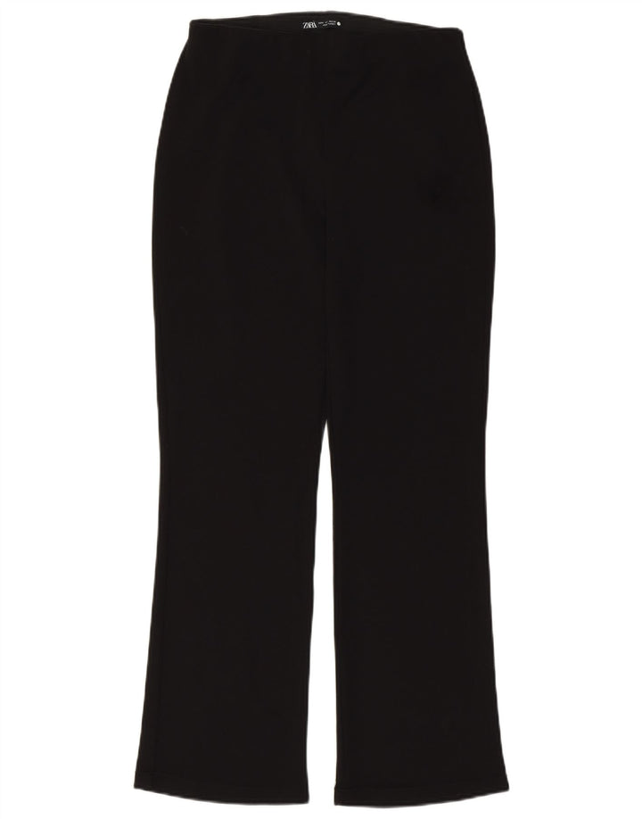 Zara Damen Bootcut Freizeithose Medium W28 L28 Schwarz Polyester