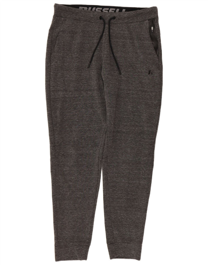 RUSSELL ATHLETIC Mens Tracksuit Trousers Joggers Medium  Grey Flecked