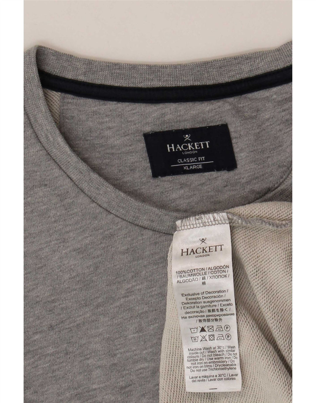 Hanorac Hackett Classic Fit Jumper XL bumbac gri