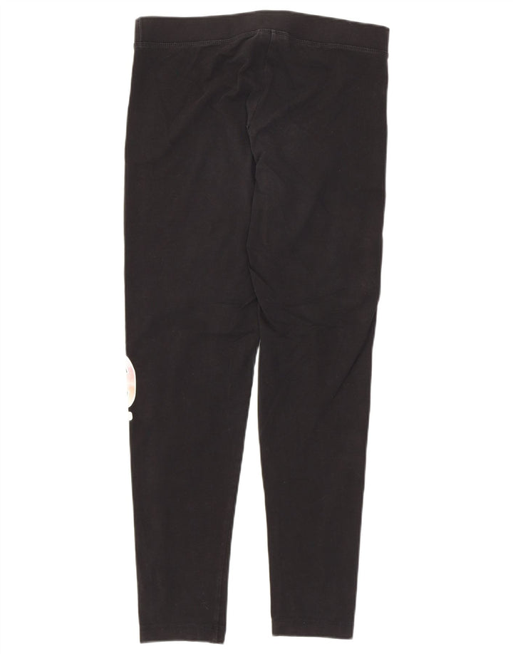 Champion Womens Graphic Leggings UK 12 Medium Black